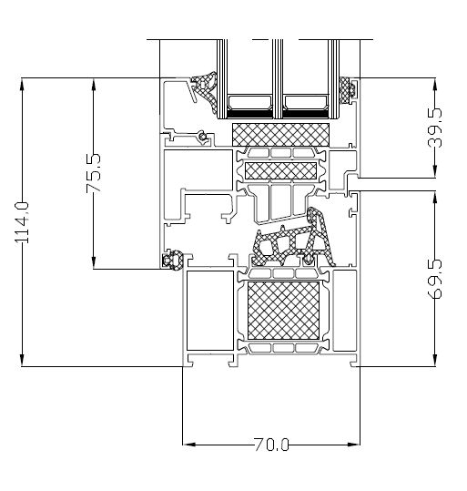 MB-79N SI Fönsterdörr - aluminium (Färdig) - Bild 2