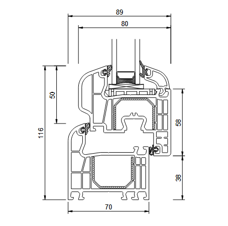 Iglo 5 - Fast fönster – PVC - Bild 3