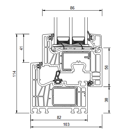 Iglo Edge - Fast fönster – PVC - Bild 2